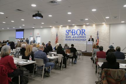 SABOR members receiving presentation