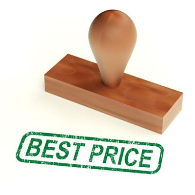 Rubber stamp that says best price